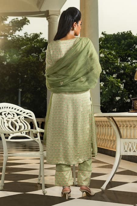 Dohr India Kimaya Floral Print Kurta Pant Set 