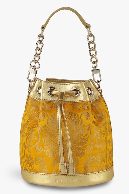 Tan & Loom Bombay Floral Pattern Bucket Bag 