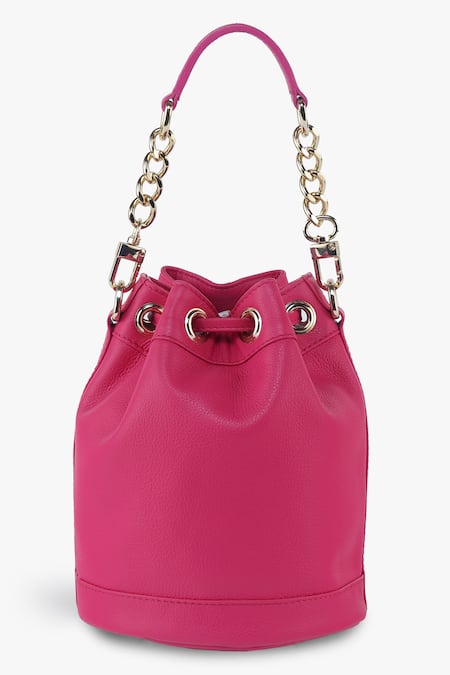 Tan & Loom Bombay Leather Solid Bucket Bag 