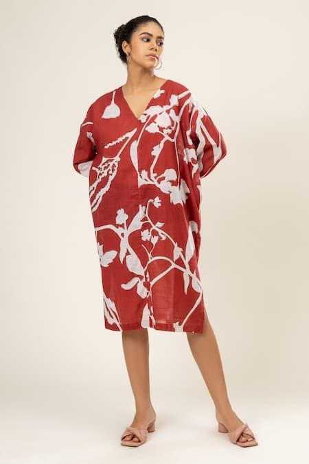 Doodlage Lily Print Oversized Tunic 