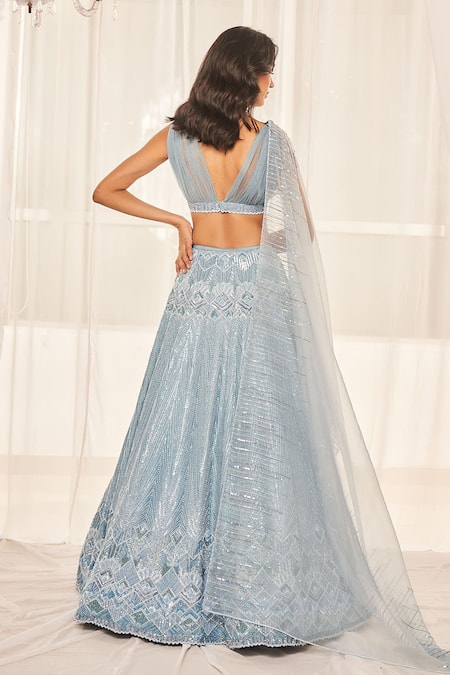 Disha Muchhala French Knots Embroidered Bridal Lehenga Set 