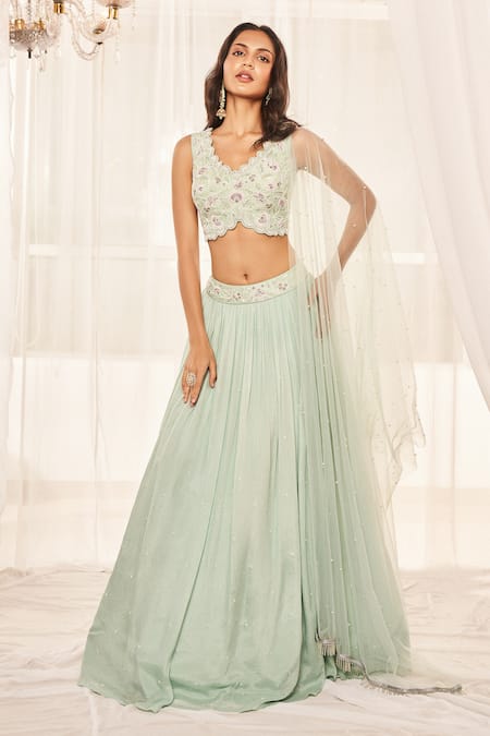 Disha Muchhala Poth Embroidered Blouse Lehenga Set 