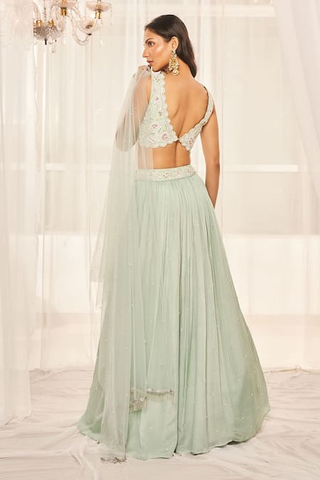 Disha Muchhala Poth Embroidered Blouse Lehenga Set 