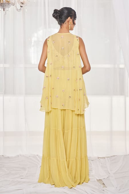 Disha Muchhala Embroidered Jacket Sharara Set 