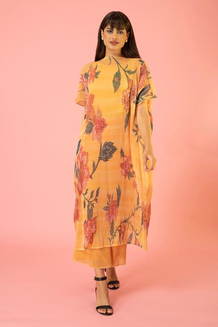 PREETI MEHTA Printed Kaftan & Palazzo Set 