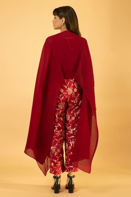 Preeti Mehta Pearl Embroidered Kaftan With Banarasi Pant 