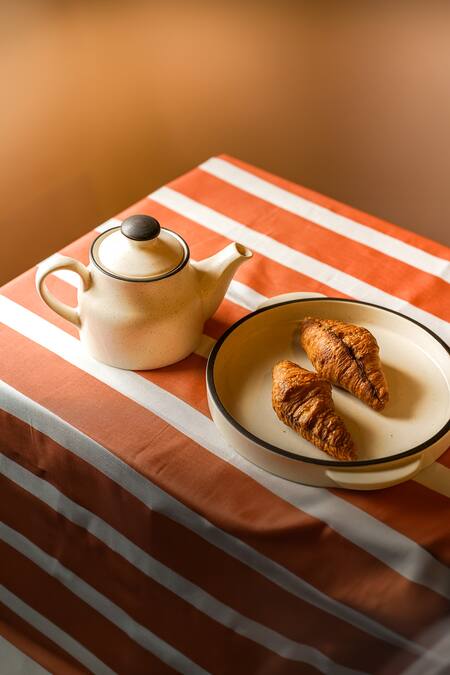 Buy_Label Reyya_Off White Ceramic Sicily Tea Set_Online_at_Aza_Fashions