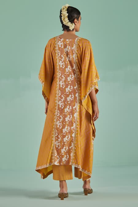 Surbhi Gupta Abstract Print Kaftan With Trouser 