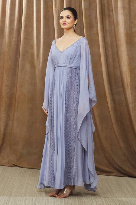 Buy Bump Loving Blue Viscose, Polyester Lace, Sequins, Beads Dania Embellished Maternity Gown Online at Aza Fashions Buy_Bump Loving_Blue Viscose, Polyester Lace, Sequins, Beads Dania Embellished Maternity Gown_Online_at_Aza_Fashions