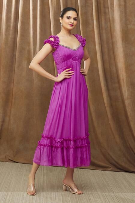 Chiffon shell 2024 party dress