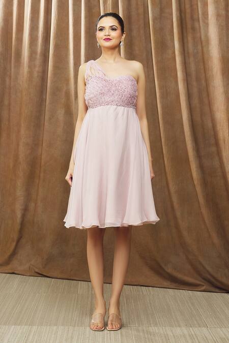 Bump Loving Purple Nylon, Organza, Polyester Aster Leaves Embellished Maternity Dress at Aza Fashions Bump Loving_Purple Nylon, Organza, Polyester Aster Leaves Embellished Maternity Dress_at_Aza_Fashions