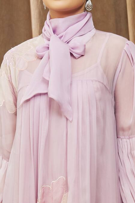 Shop Bump Loving Purple Viscose, Polyester Embroidery High Serena Floral Pattern Maternity Dress Online at Aza Fashions Shop_Bump Loving_Purple Viscose, Polyester Embroidery High Serena Floral Pattern Maternity Dress_Online_at_Aza_Fashions