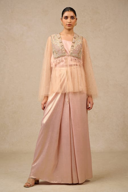 Tarun Tahiliani Sequin Embroidered Cape 