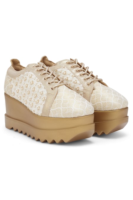Anaar Rumi Embroidered Wedge Sneakers 