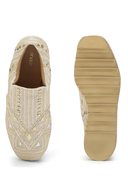 Anaar Art Deco Embroidered Wedge Sneakers 