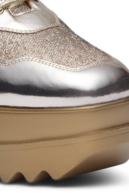 Women's MAC80 sneaker in metallic gold leather | GUCCI® US