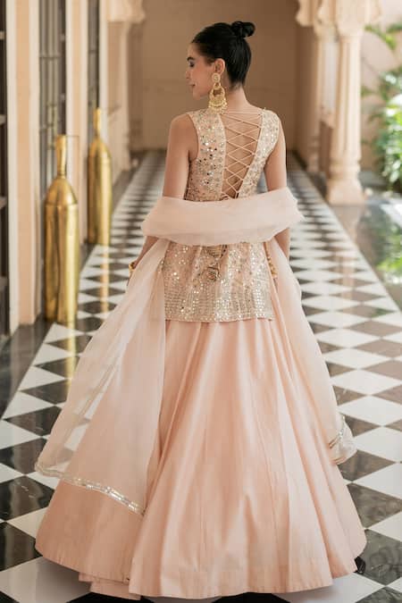 Esha Koul Embroidered Kurta Lehenga Set 