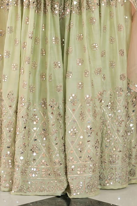 Buy Esha Koul Pink Chanderi, Organza, Linen Mirrors, Sequins Embroidered Kurta Sharara Set Buy_Esha Koul_Pink Chanderi, Organza, Linen Mirrors, Sequins Embroidered Kurta Sharara Set