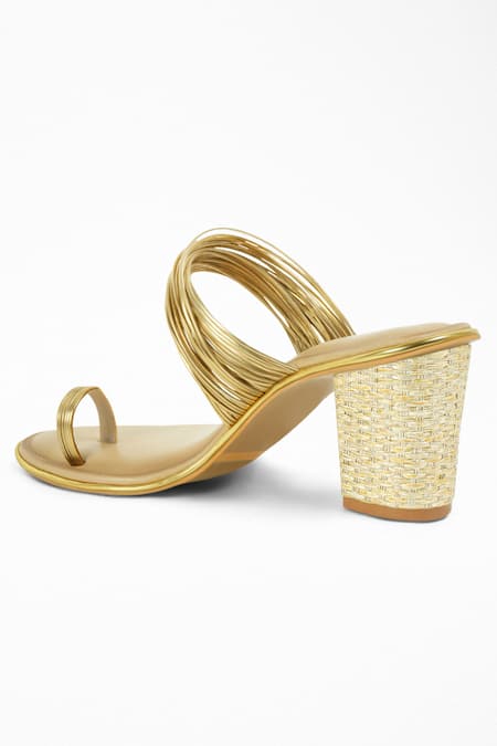 Buy_Signature Sole_Beige Chudi Strap Block Heels _Online_at_Aza_Fashions