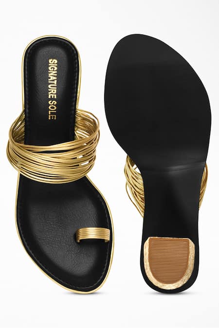 Signature Sole Layered Chudi Strap Block Heels 