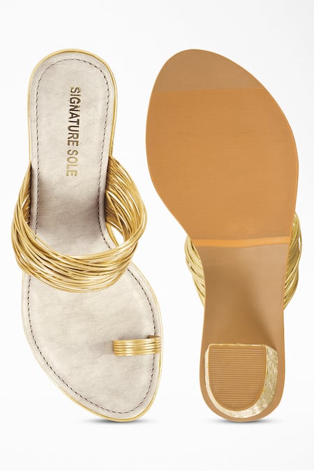 Shop Signature Sole White Chudi Strap Block Heels at Aza Fashions Shop_Signature Sole_White Chudi Strap Block Heels _at_Aza_Fashions