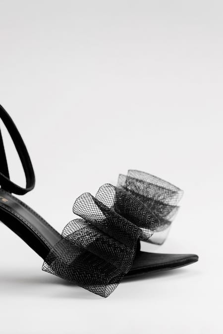 Buy_Signature Sole_Black Bows Big Pencil Heels _Online_at_Aza_Fashions