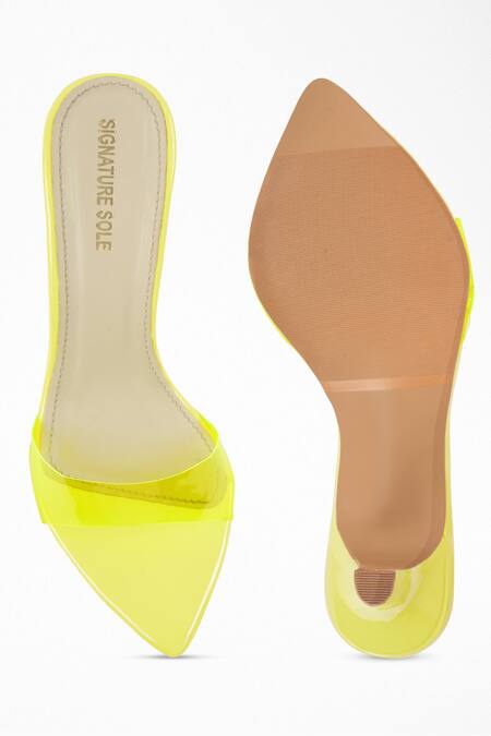 Fluorescent Yellow Stiletto Heels Shoes – Suits and Tutu's