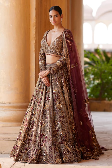 Roqa Rohira Resham Embroidered Bridal Lehenga Set 