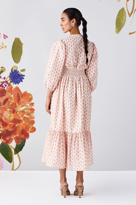 Ridhi Mehra Sireli Poppy Blossom Print Dress 