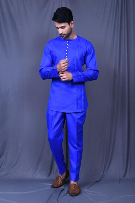 Arihant Rai Sinha Plain Shirt & Straight Pant Set 