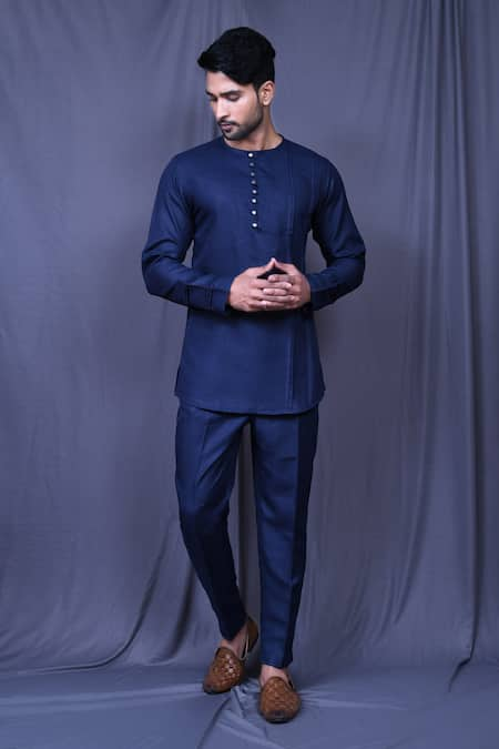 Arihant Rai Sinha Pintucked Shirt & Straight Pant Co-ord Set 