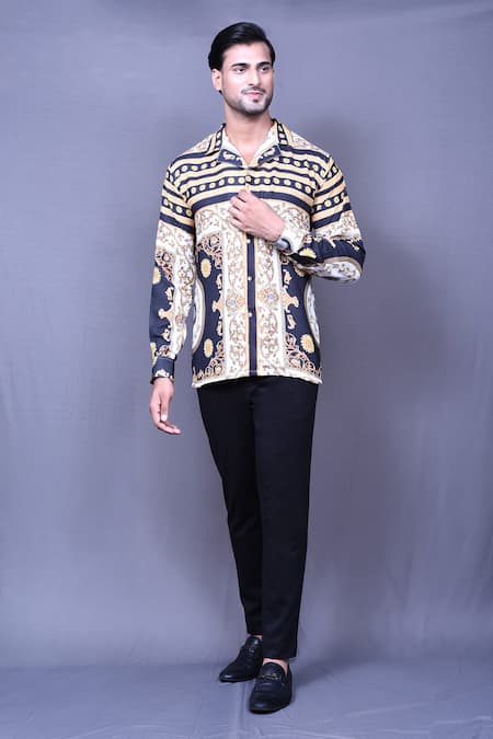 Arihant Rai Sinha Cotton Vintage Print Shirt 