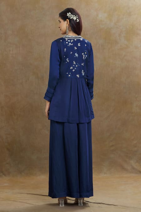 1999ad By Amita & Deepak Panel Embroidered Jacket Pant Set 