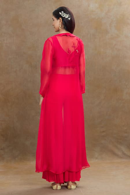 1999ad By Amita & Deepak Embroidered Jacket Sharara Set 