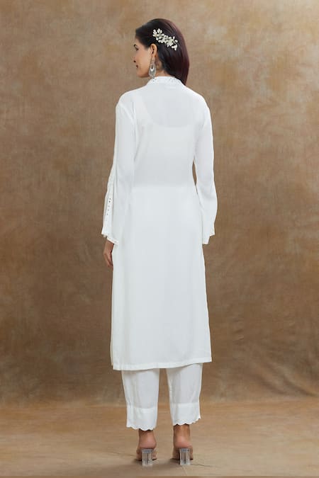 1999ad By Amita & Deepak Thread Embroidered Kurta Pant Set 