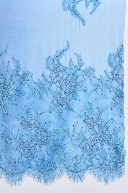 Modarta_Blue Ombre Lace Embellished Shawl _at_Aza_Fashions