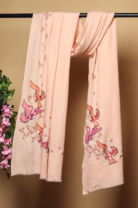 Modarta Bird Embroidered Pashmina Shawl 