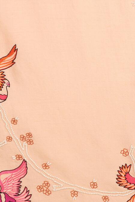 Shop_Modarta_Peach Bird Embroidered Pashmina Shawl _Online_at_Aza_Fashions