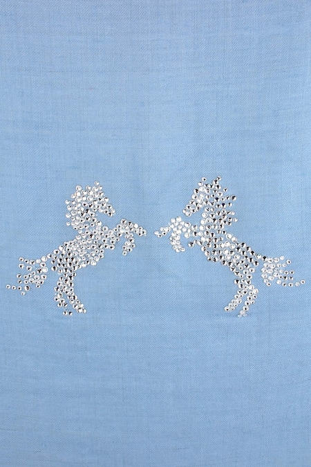 Buy_Modarta_Blue Swarovski Crystal Embellished Stole 