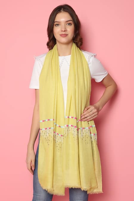 MODARTA Abstract Embroidered Pashmina Stole 