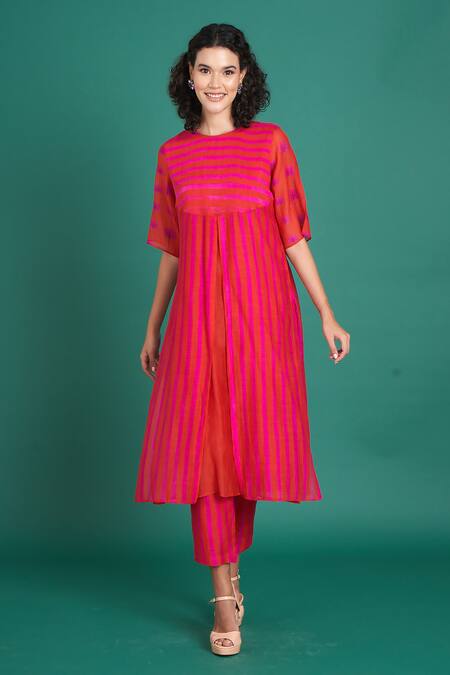 Priti Prashant Abeer Striped Print Kurta With Pant 