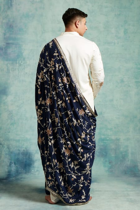 Vedika Soni Floral Placement Embroidered Kurta Dhoti Set 