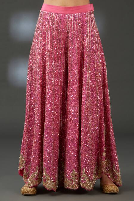 Vedika Soni Pink Crepe Embroidery Sequin Halter Neck Kurta Sharara Set Online at Aza Fashions Vedika Soni_Pink Crepe Embroidery Sequin Halter Neck Kurta Sharara Set _Online_at_Aza_Fashions