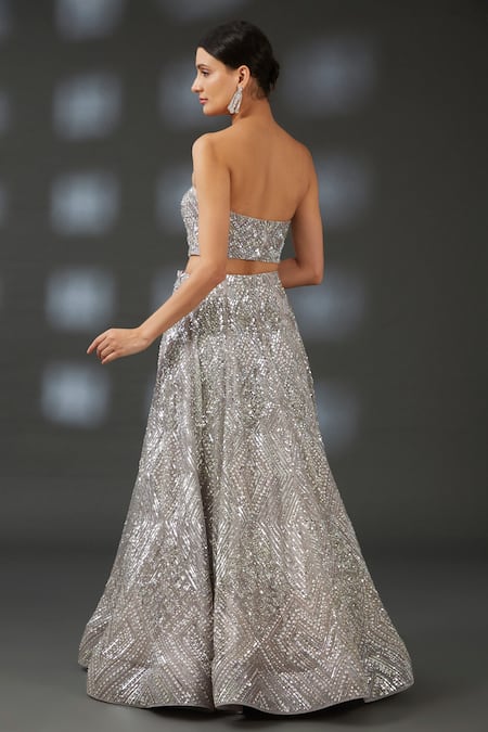 Vedika Soni Sequin Embroidered Bridal Lehenga Set 