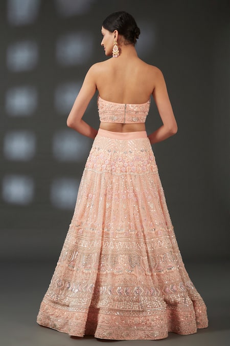 Vedika Soni Floral Hand Embroidered Bridal Lehenga Set 