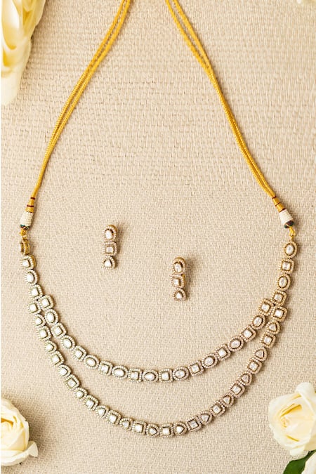 Buy Delicate Patterns Three Layered Necklace Set | Tarinika - Tarinika India