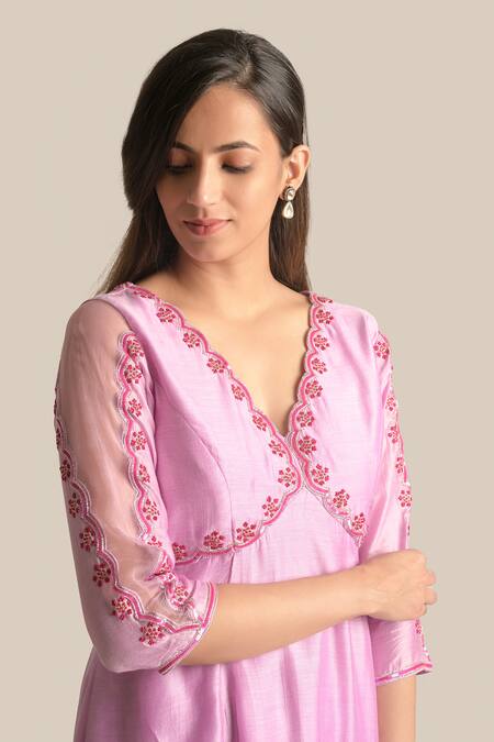 Shop Cupid Cotton Purple Cotton, Silk Sequins, Zari Layla Embroidered Peplum Kurta And Sharara Set Online at Aza Fashions Shop_Cupid Cotton_Purple Cotton, Silk Sequins, Zari Layla Embroidered Peplum Kurta And Sharara Set _Online_at_Aza_Fashions