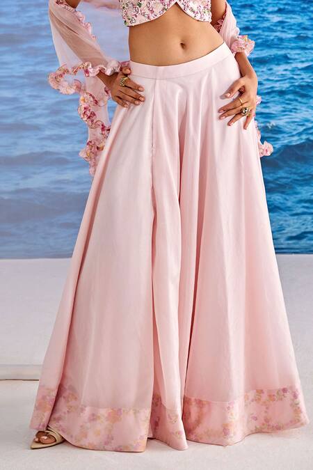 Buy Tarini Vij Pink Organza, Satin, Georgette Beads, Rosita Embroidered Blouse Lehenga Set Online at Aza Fashions Buy_Tarini Vij_Pink Organza, Satin, Georgette Beads, Rosita Embroidered Blouse Lehenga Set _Online_at_Aza_Fashions