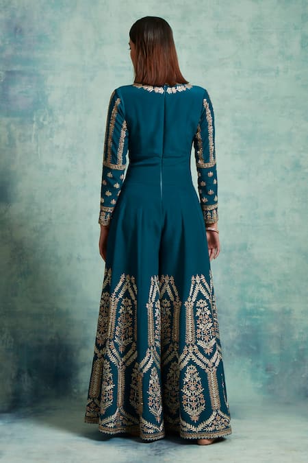 Vedika Soni Resham Embroidered Flared Jumpsuit 