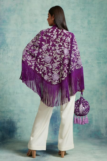 Vedika Soni Resham Embroidered Shrug Pant Set 